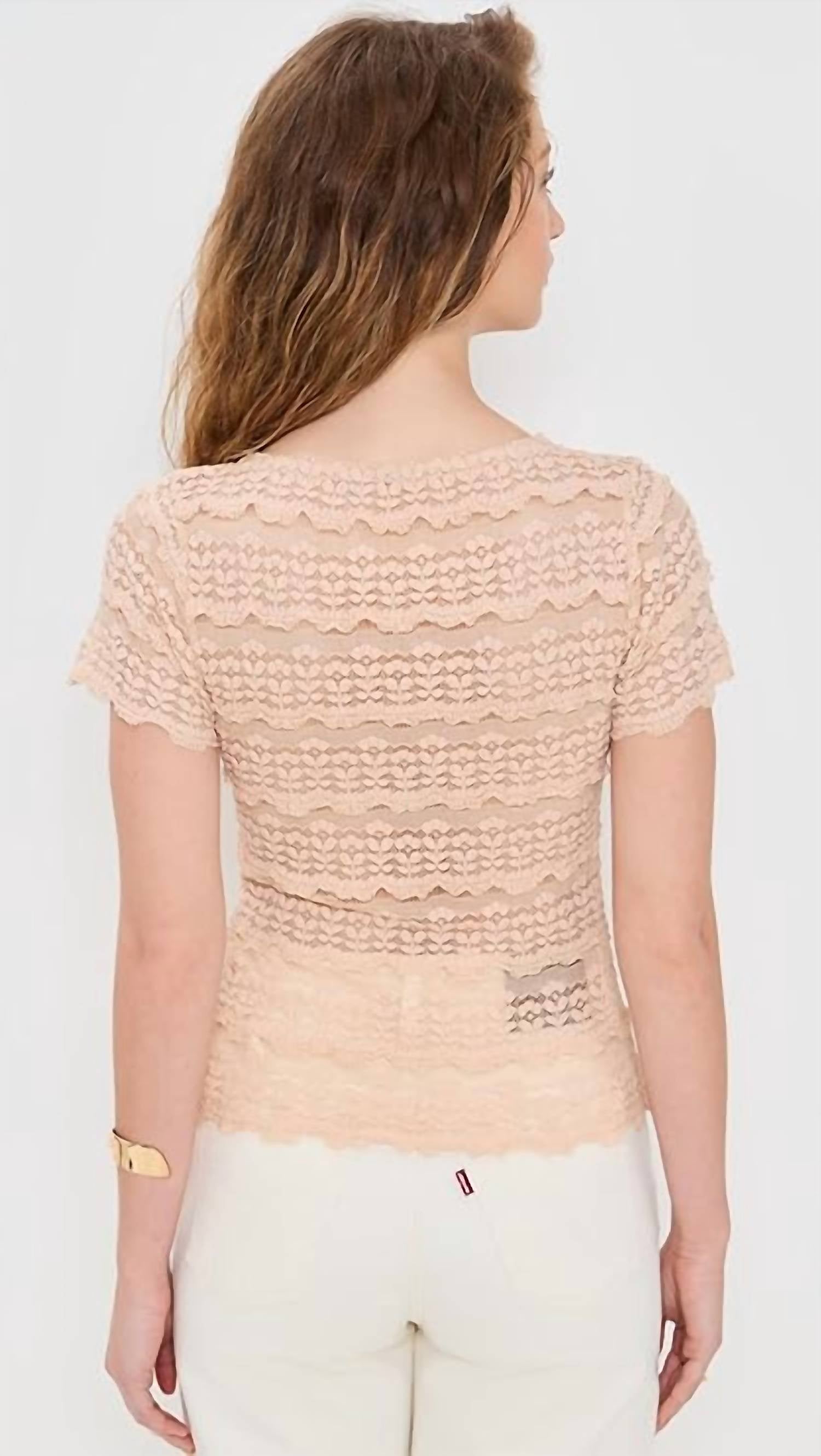 Free People - Angelina Lace Tee