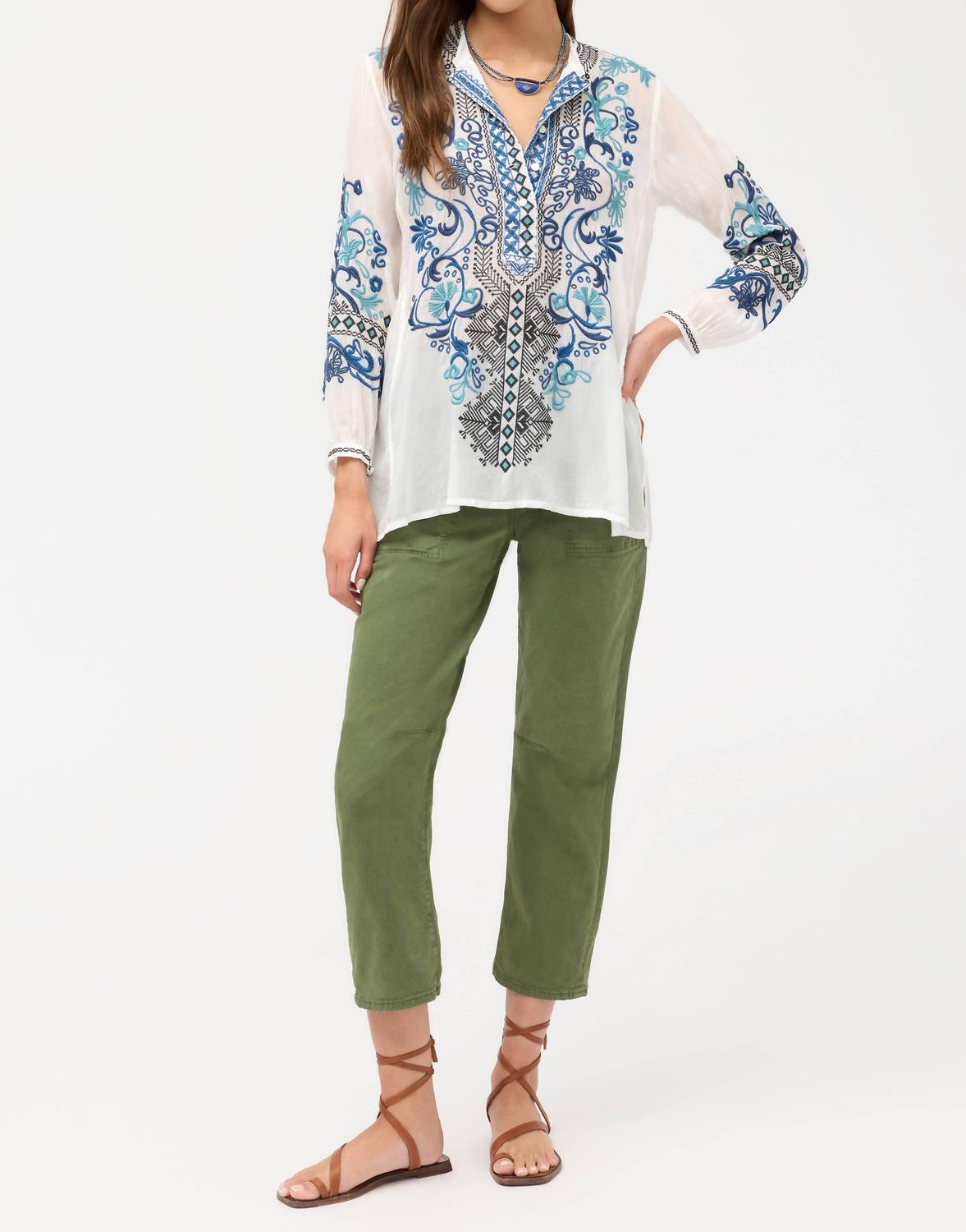 Johnny Was Romilly Tunic in white - women's shirt - view 5