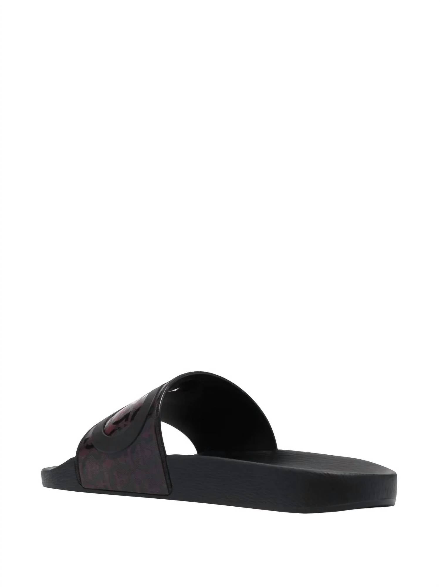 Salvatore Ferragamo - Men's Groove Logo-embossed Slider Sandal