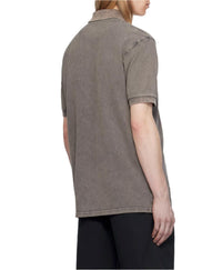 ISABEL MARANT Afko Plastron Polo Shirt in faded black - men's shirt - alternate view