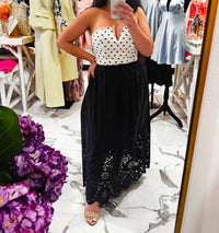 En Saison - Summer Solstice Embroidery Midi Skirt