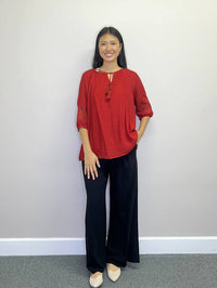 Papillon - Lace Inset Detail Blouse