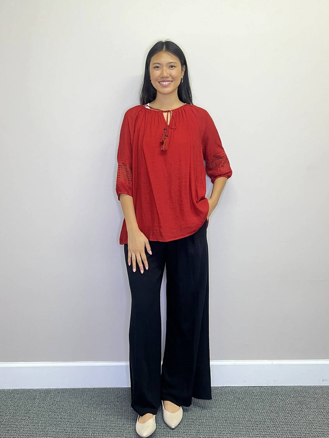 Papillon - Lace Inset Detail Blouse