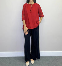 Papillon - Lace Inset Detail Blouse