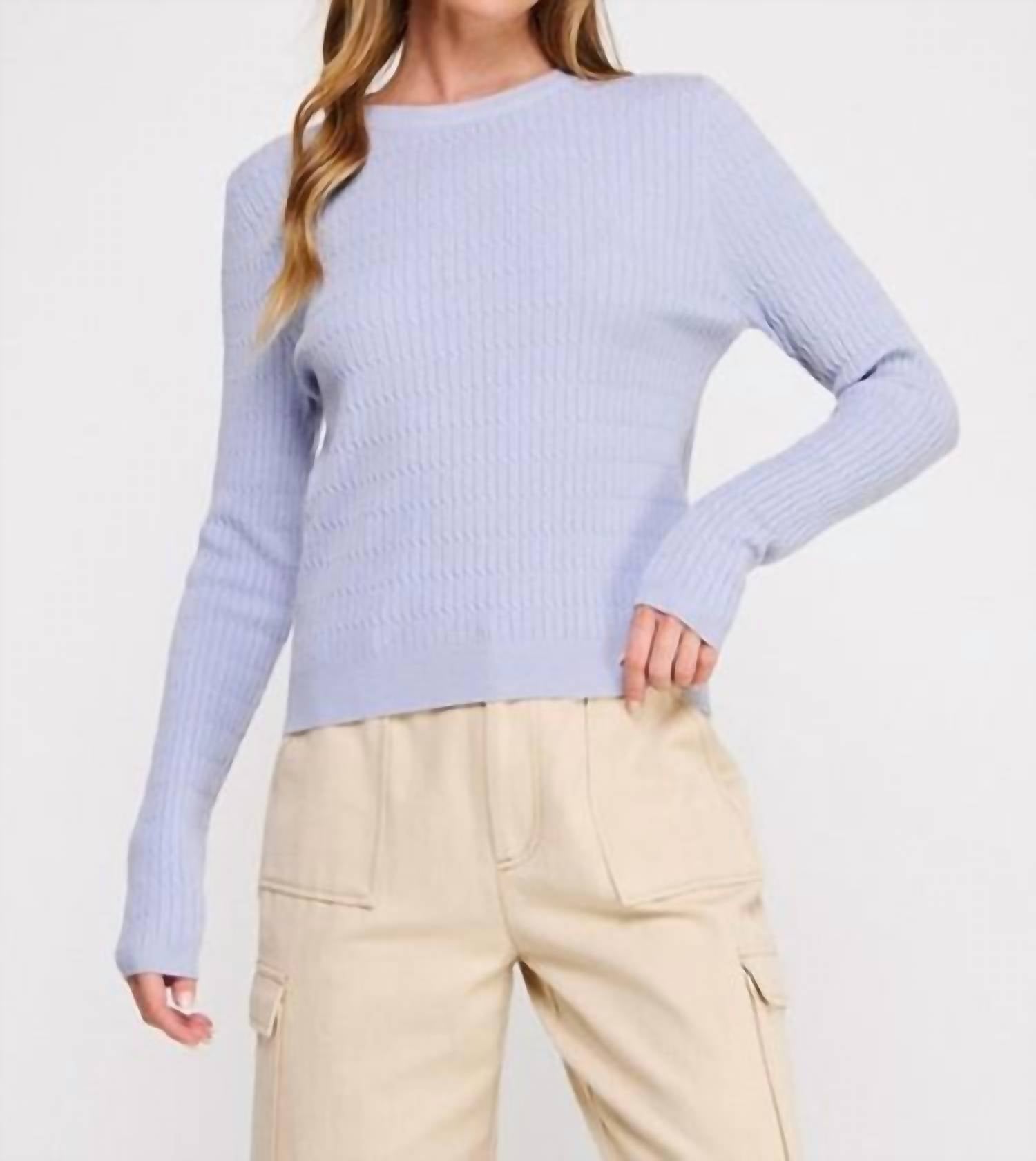 Allie Rose - Tight Cable Knit Sweater