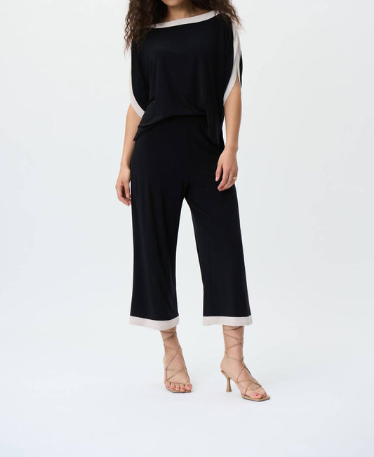 Joseph Ribkoff - Boatneck Jumpsuit With Contrast Trim