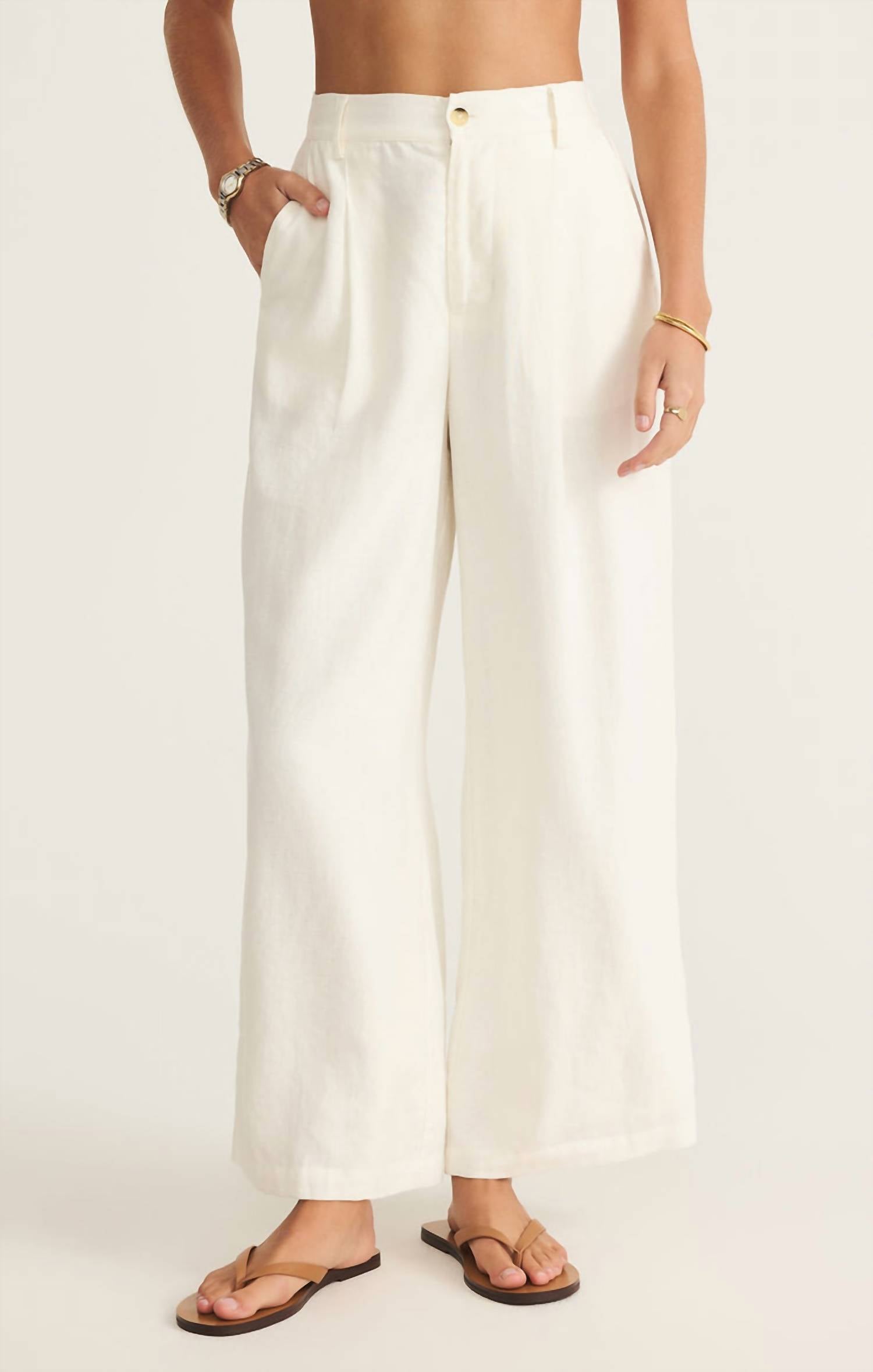 Z Supply - Topanga Wide Leg Linen Pant