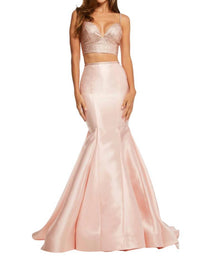 Sherri Hill - Two-Piece Mikado Mermaid Prom Dress