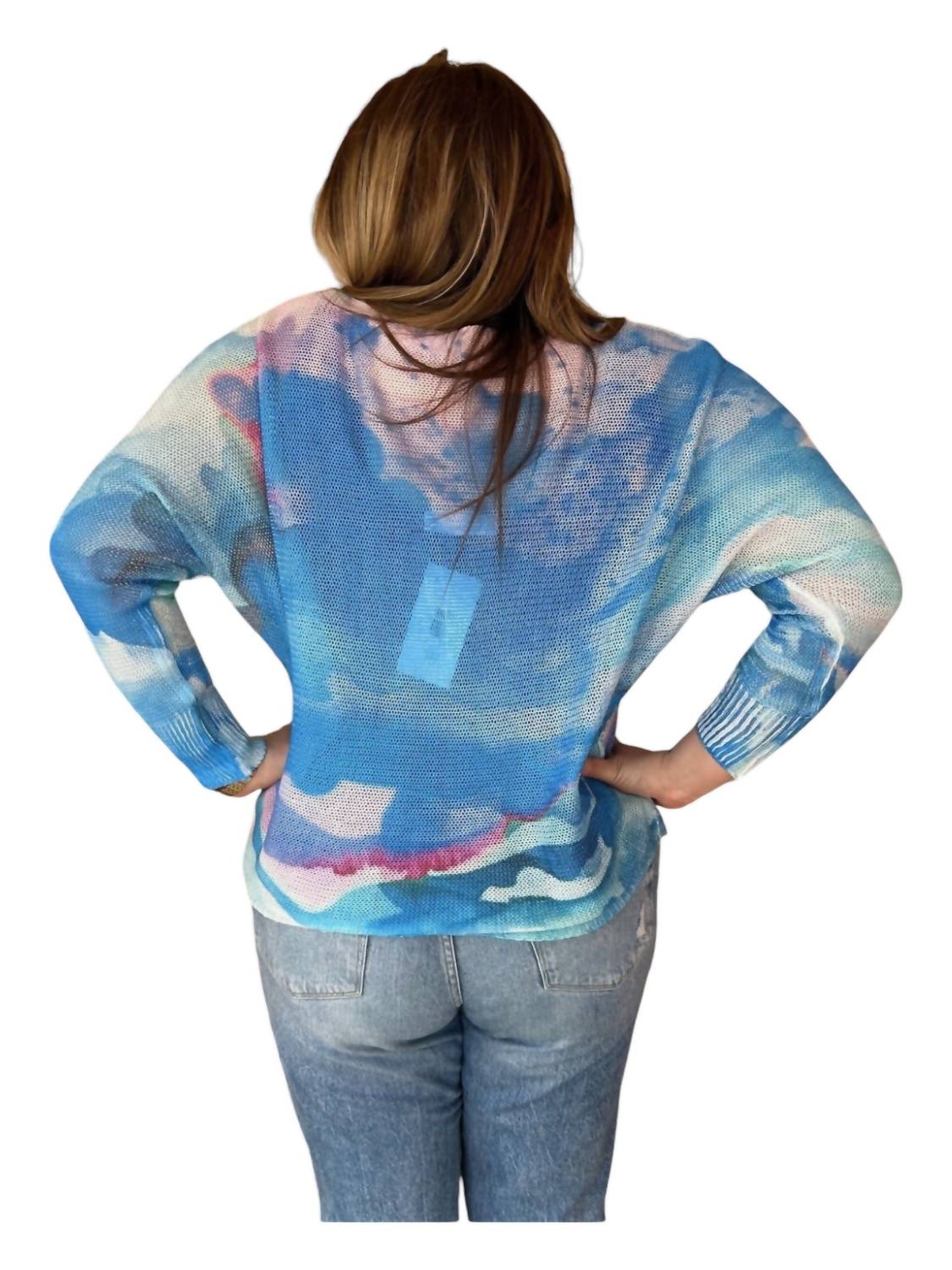 Look Mode Usa - Shades Of The Tide Batwing Sweater