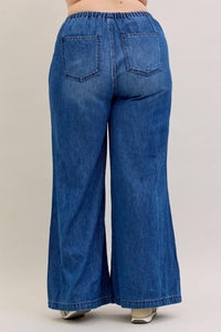 Judy Blue - Women's High Waist Featherweight Palazzo Fit Jeans
