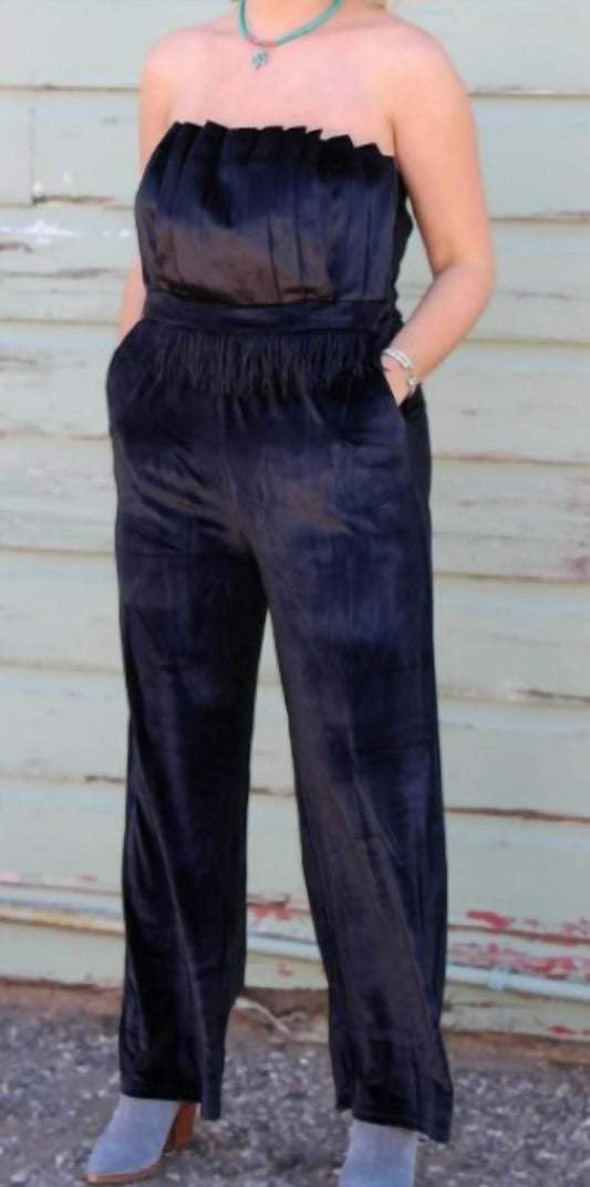 Rowdy Crowd - Betty Velvet Jumpsuit