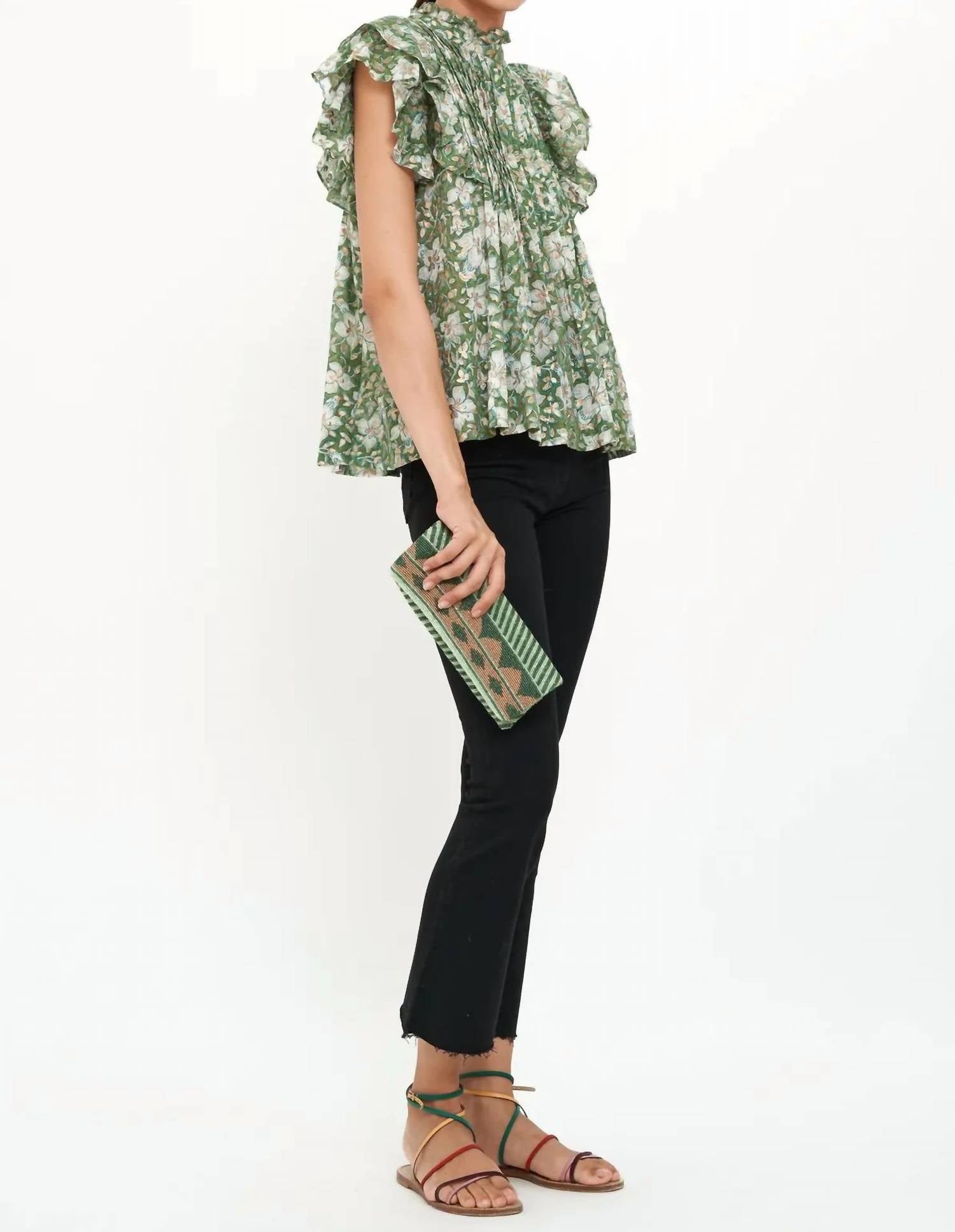 Oliphant - Pintuck Ruffle Top