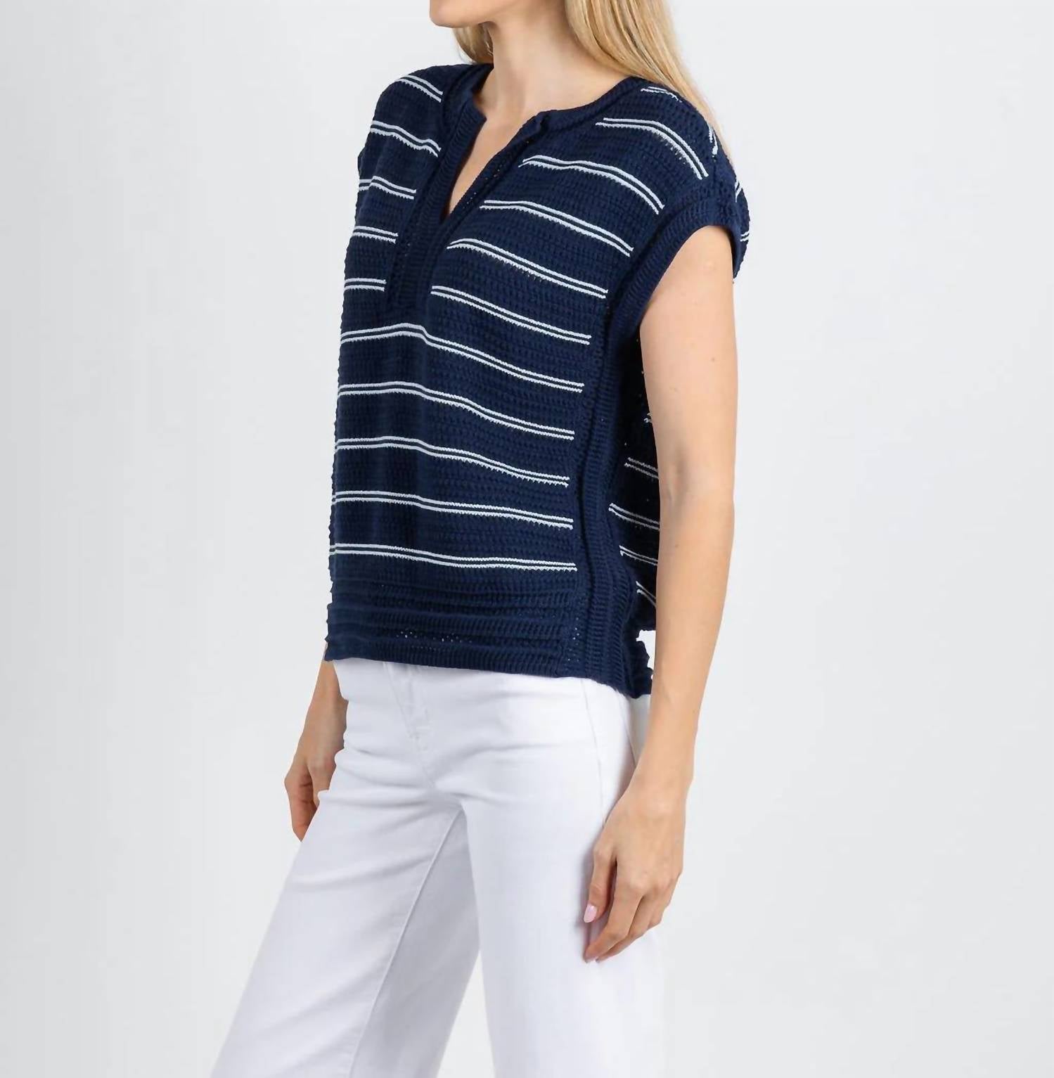 Melissa Nepton - Teresa Split V-neck Sweater