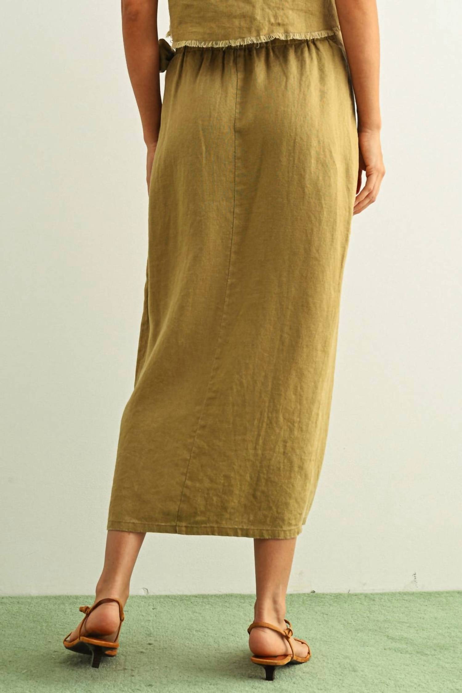 Deon - Blakely Raw Hem Wrap Skirt