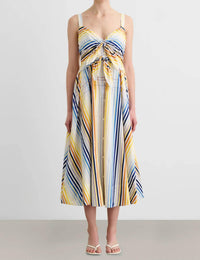 Toccin - Wren Double Tie Front Midi Dress