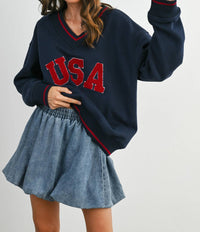 Golden - Pepper Crew Neck Graphic Long Sleeve Top