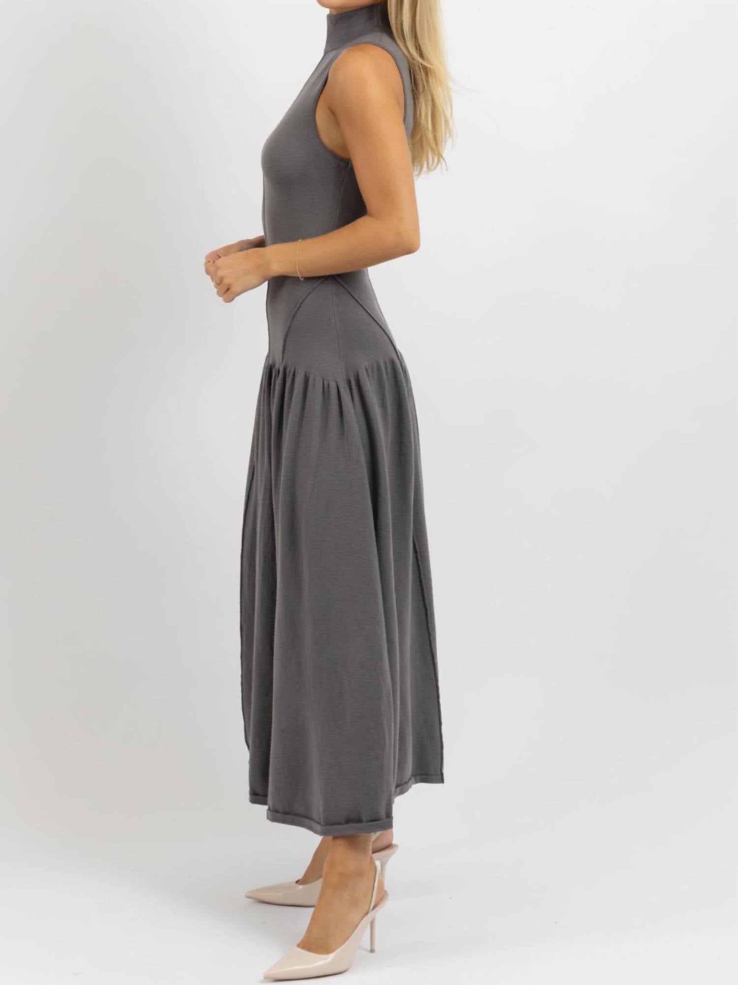 Lalavon - Lucy Mock Neck Maxi Dress