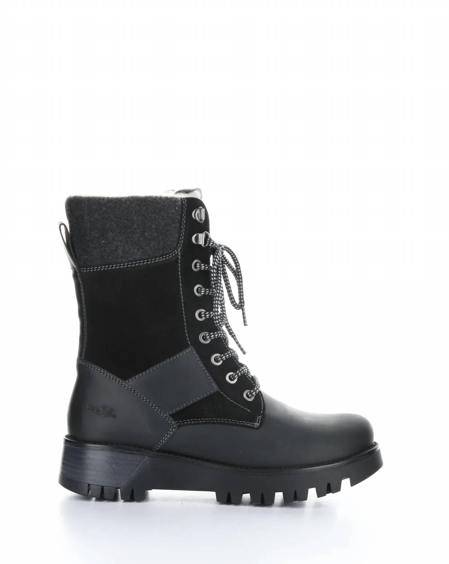 Bos. & Co. Women's Genus Waterproof Platform Boots in black - women's shoe - alternate view