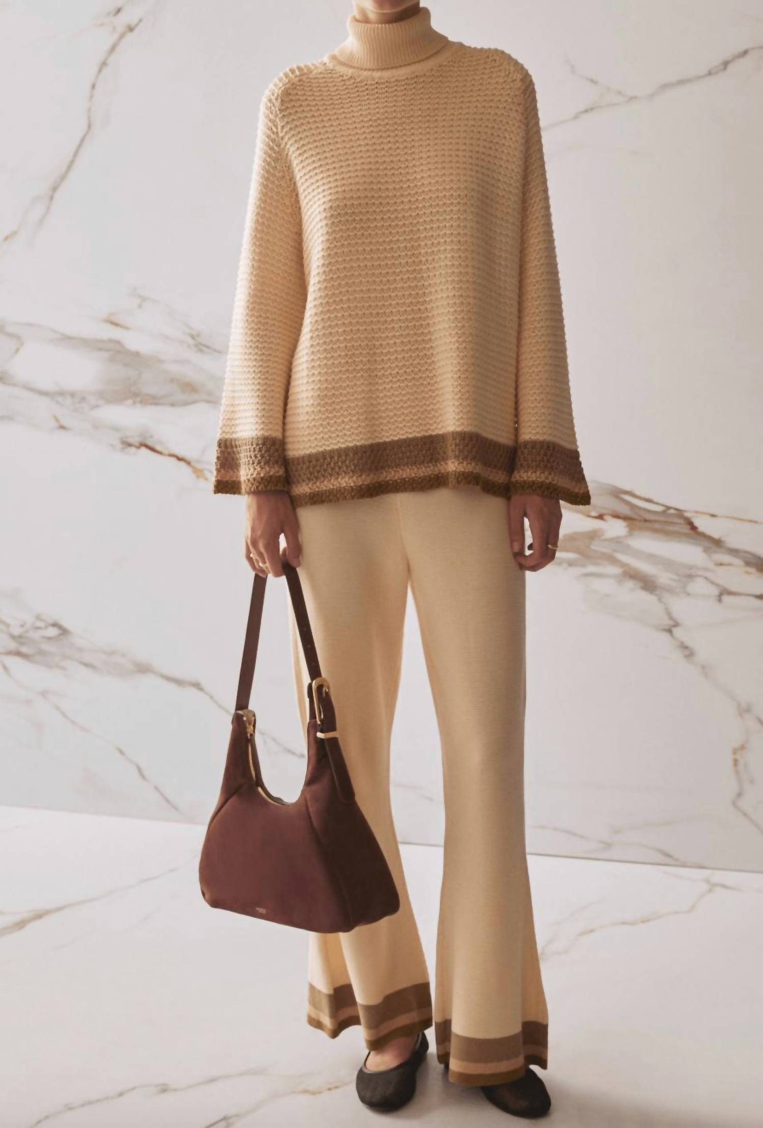 Sancia Soul Knit Jumper Sweater in sycamore stripe - women's sweater