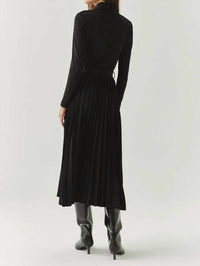 Exquise - Florence Mixed Material Denim Skirt