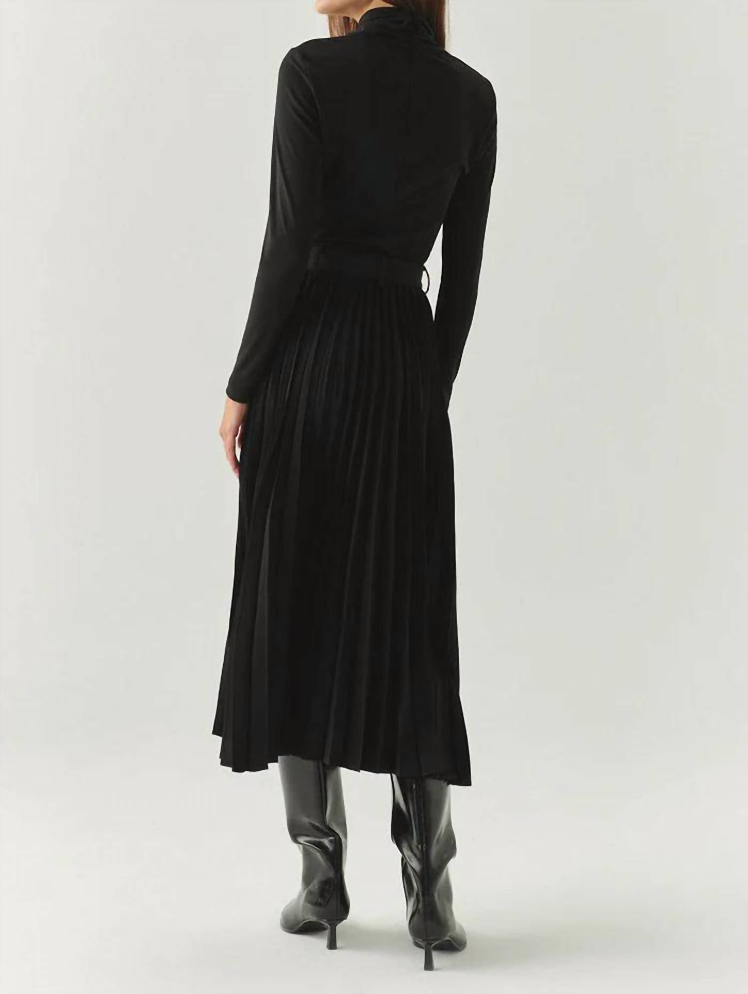 Exquise - Florence Mixed Material Denim Skirt