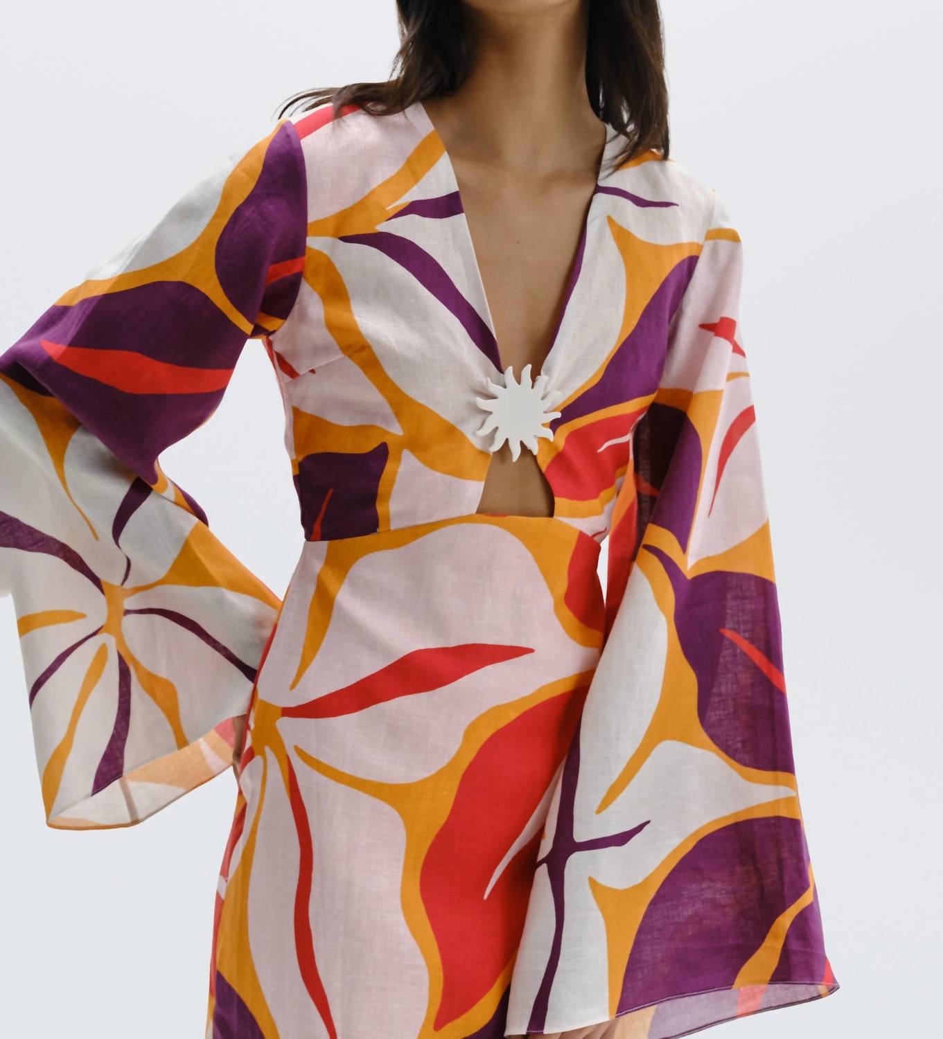 Cala De La Cruz - Calabria Long Sleeve Midi Dress