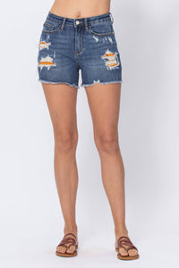 Judy Blue - High Waisted Floral Printed Pocket Lining Shorts