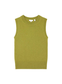 A.L.C. Ian Sleeveless Cashmere Top in loden - women's tank top - detail view