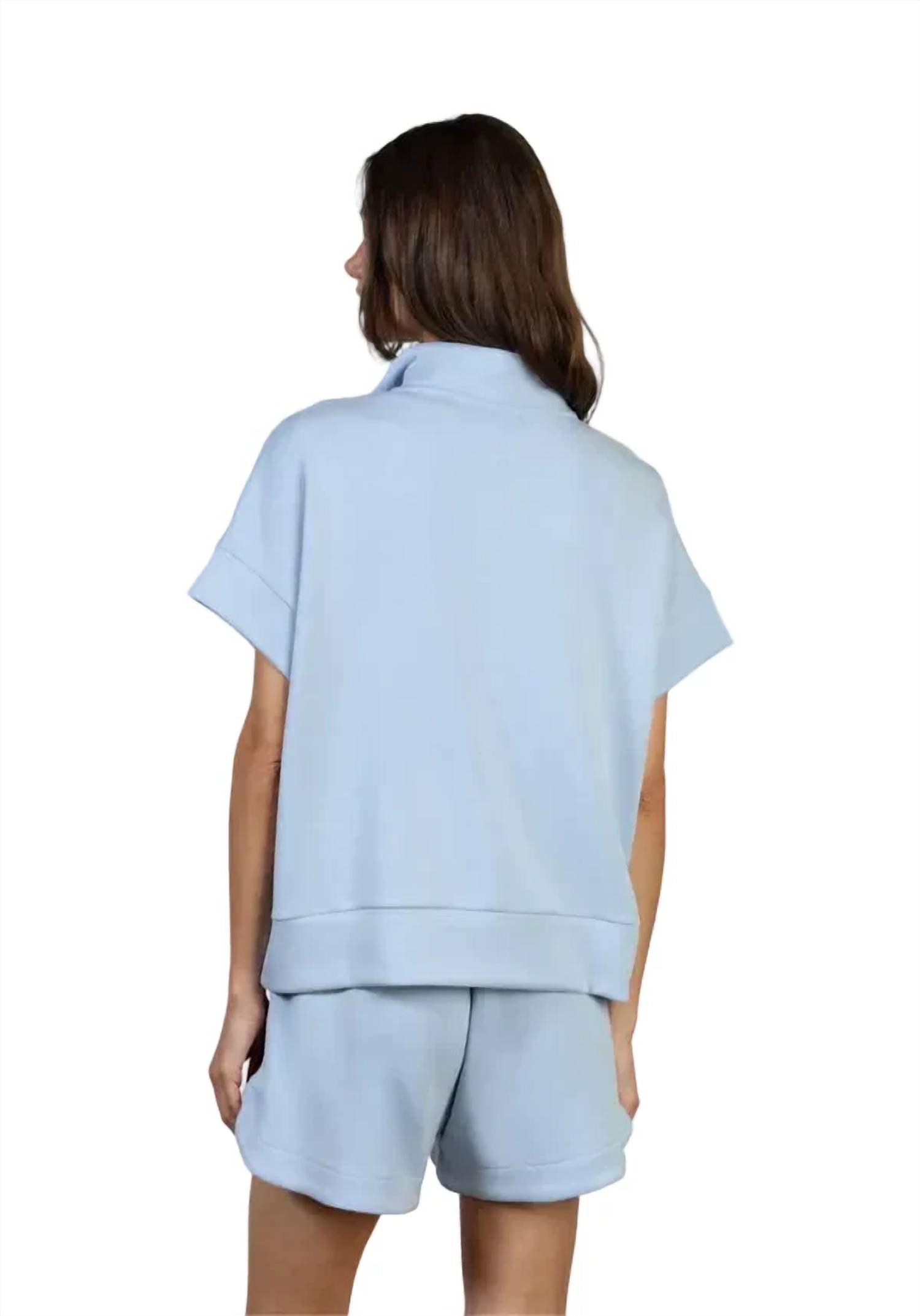 Dylan - Short Sleeve Half-zip Top