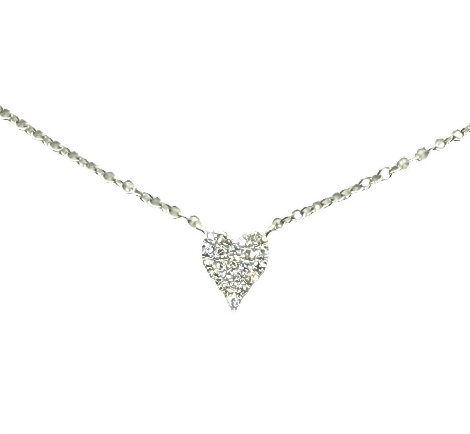 House Of India - Women's Paved Small Heart Necklace