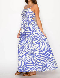 Meet Me In Santorini - Square Neck Maxi Dress