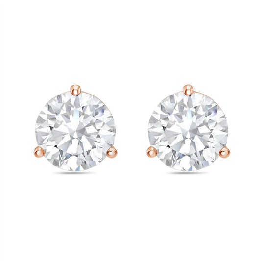 Diana M Jewels - 5.00 Cts Lab Grown Diamond Round Studs Earrings In 3 Prong