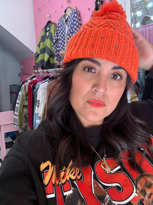 42Pops - Women's Speckled Pom Pom Beanie