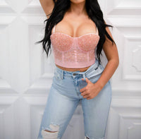 The Sang - Penelope Beaded Bustier Top