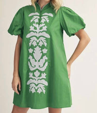 Jodifl - Emerald Isle Embroidered Shift Dress