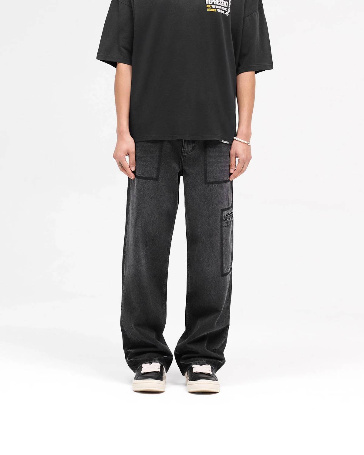 Represent - R3 Drive Denim Baggy Fit Distressed Jeans