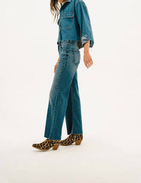 ASKK NY Mercer High Rise Wide Leg Jean in gunnison - women's jeans - alternate view