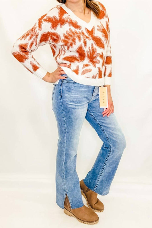 Tribal - V-neck Fall Sweater