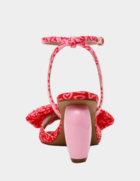 Betsey Johnson Women's Kendal Bow Novelty Heart-heel Sandal in red pink - women's heels - view 4