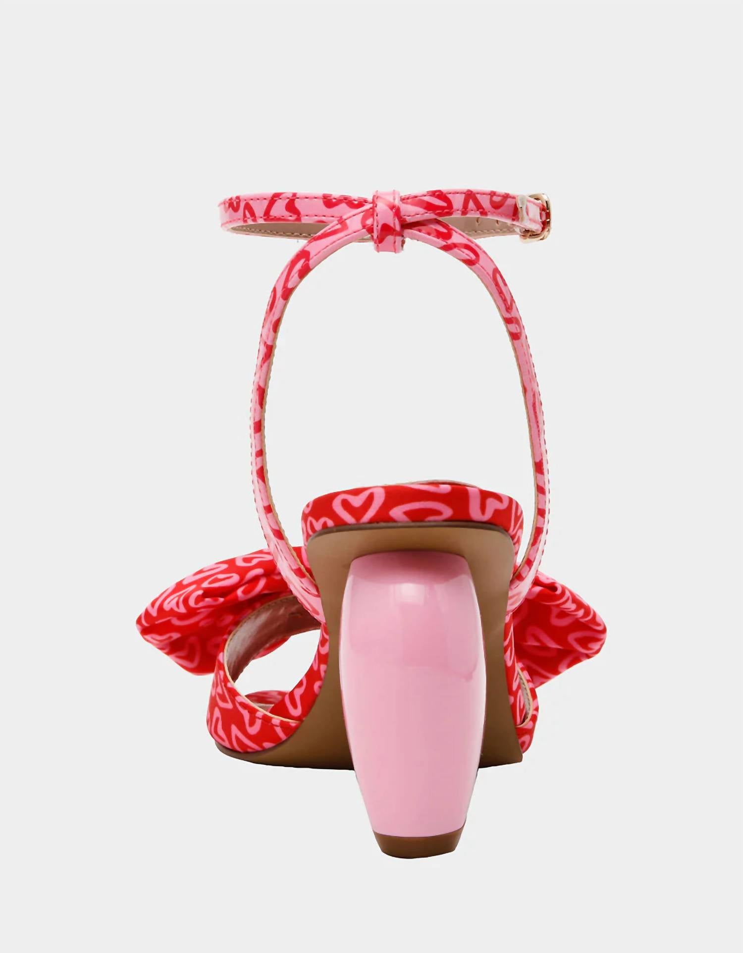 Betsey Johnson Women's Kendal Bow Novelty Heart-heel Sandal in red pink - women's heels - view 4
