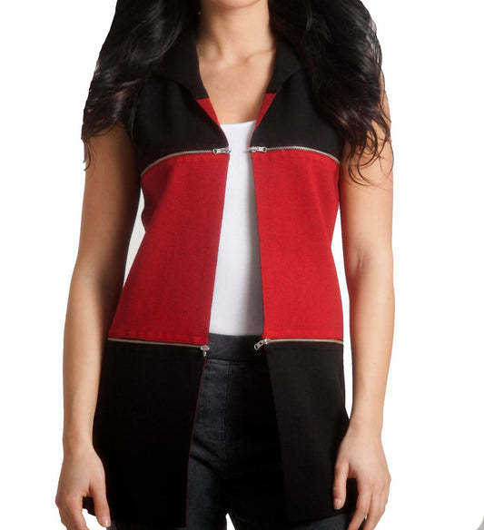 Angel Apparel - Double Zip Reversible Long Vest