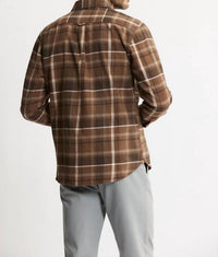 JACHS NEW YORK Brawny Flannel Shirt & Thermal Long Sleeve Tee - 2-pack in brown plaid brawny - men's shirt - alternate view