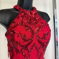 Ava Presley - Halter Sequin Homecoming Dress