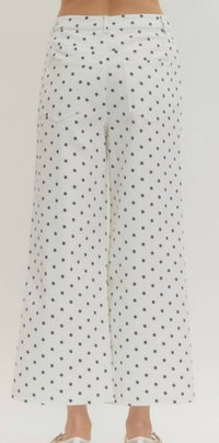 Entro - Polka Dot Wide Leg Pants