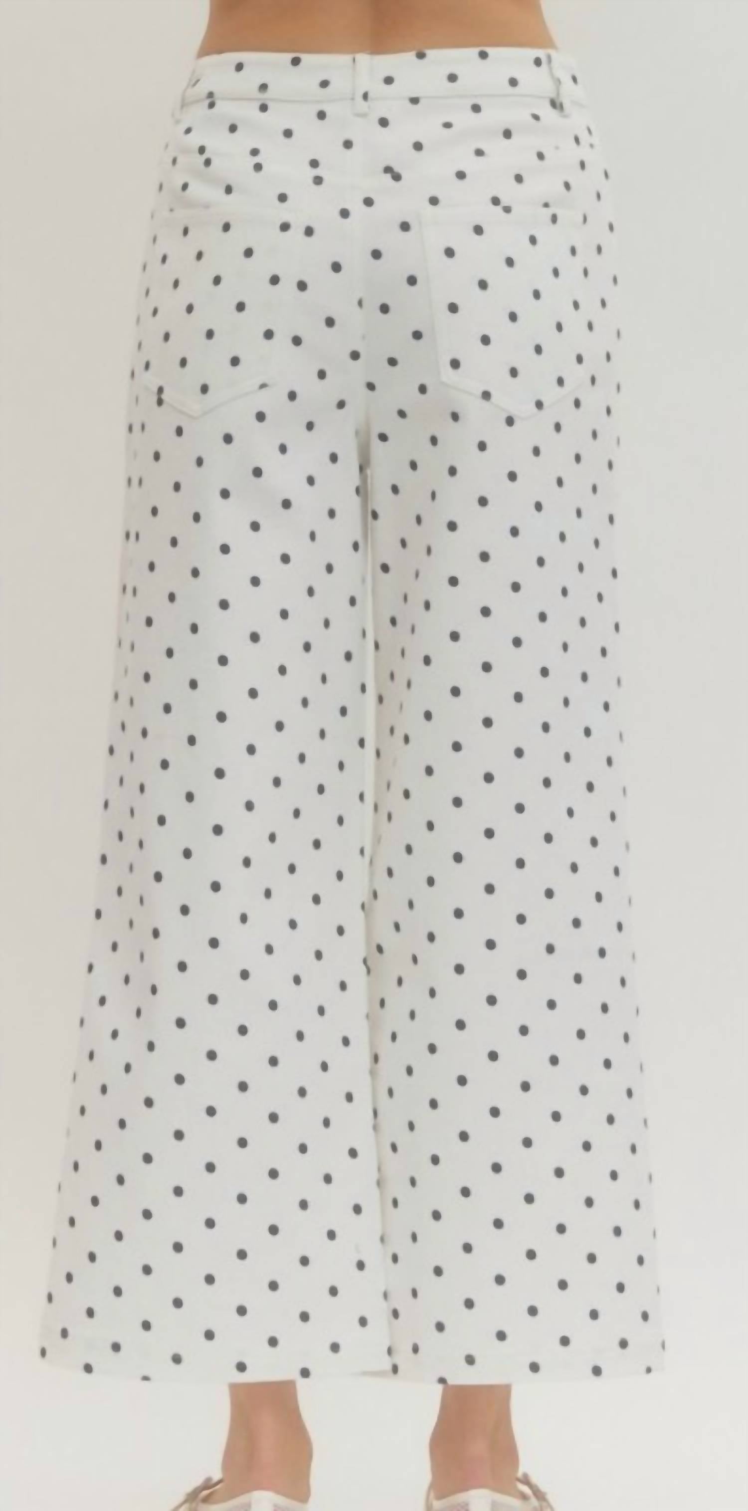 Entro - Polka Dot Wide Leg Pants