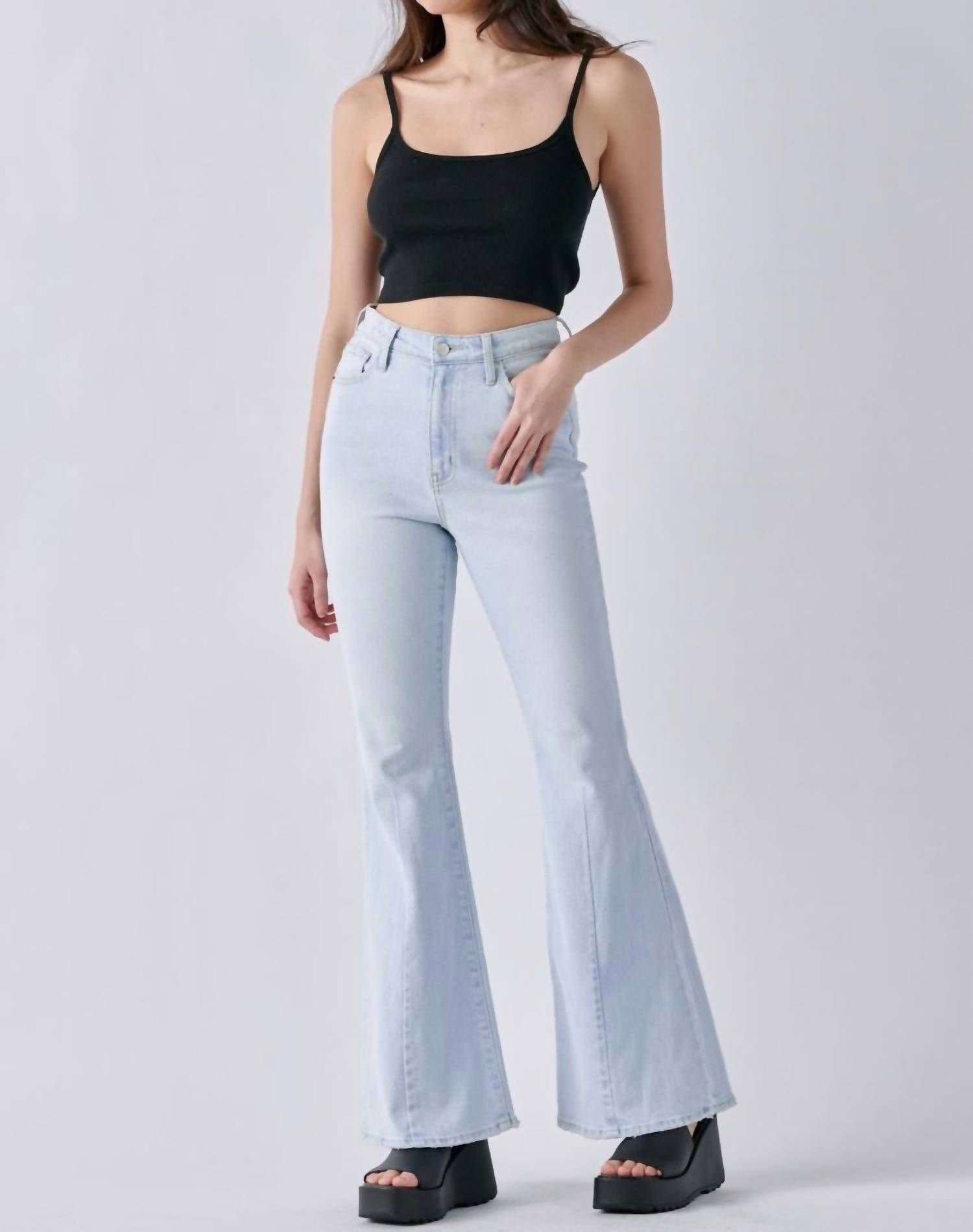 Cello - High Rise Flare With Darts Jeans