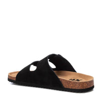 Xti Men's Cork Footbed Suede Leather Sandals in black - men's sandal - alternate view