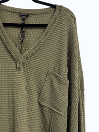Coco + Carmen - Women's Textured V Neck Sweater