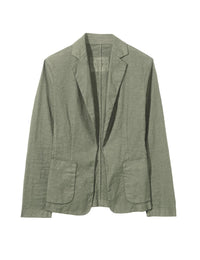 Frank & Eileen Dublin Open-front Blazer in sage - women's jacket - detail view