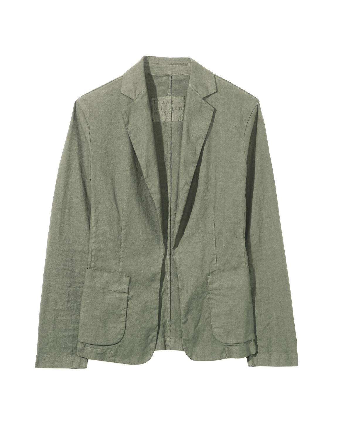 Frank & Eileen Dublin Open-front Blazer in sage - women's jacket - detail view